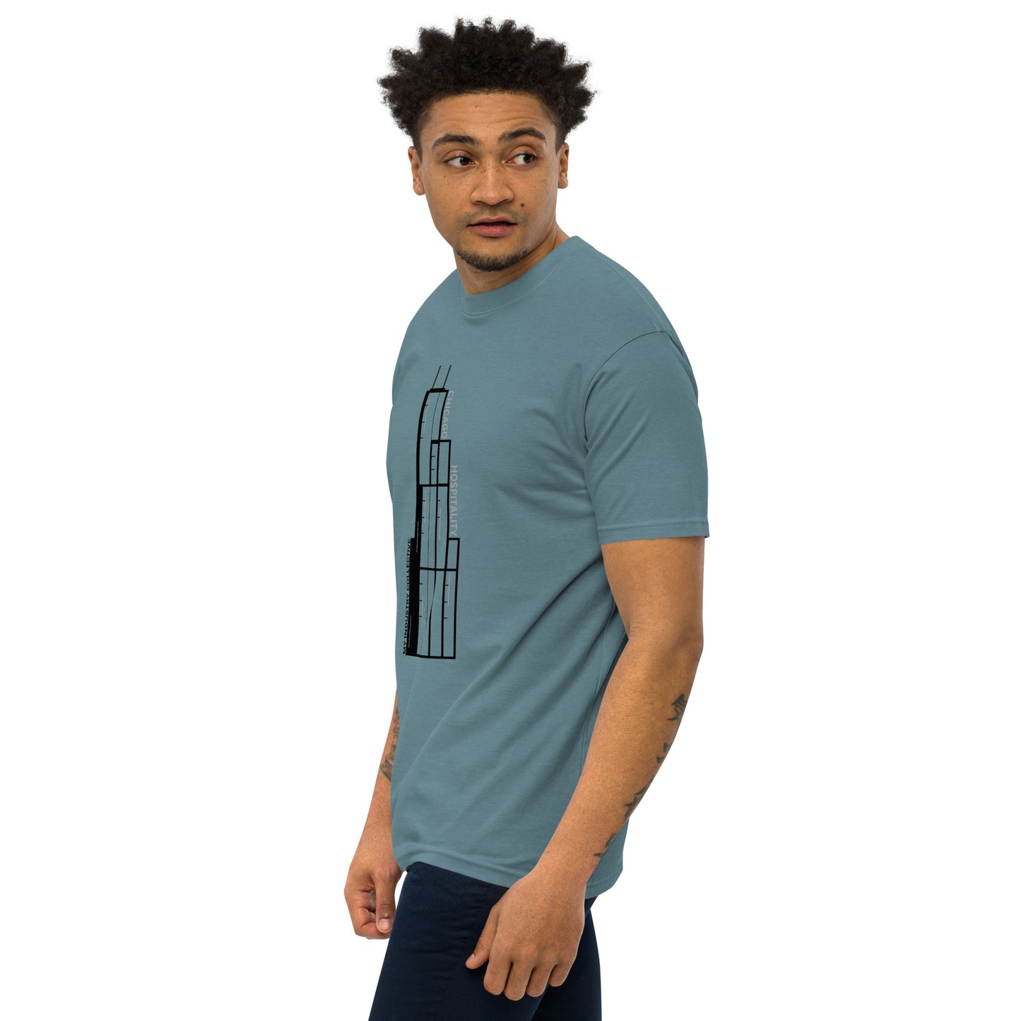 Skyscraper Men’s premium heavyweight tee