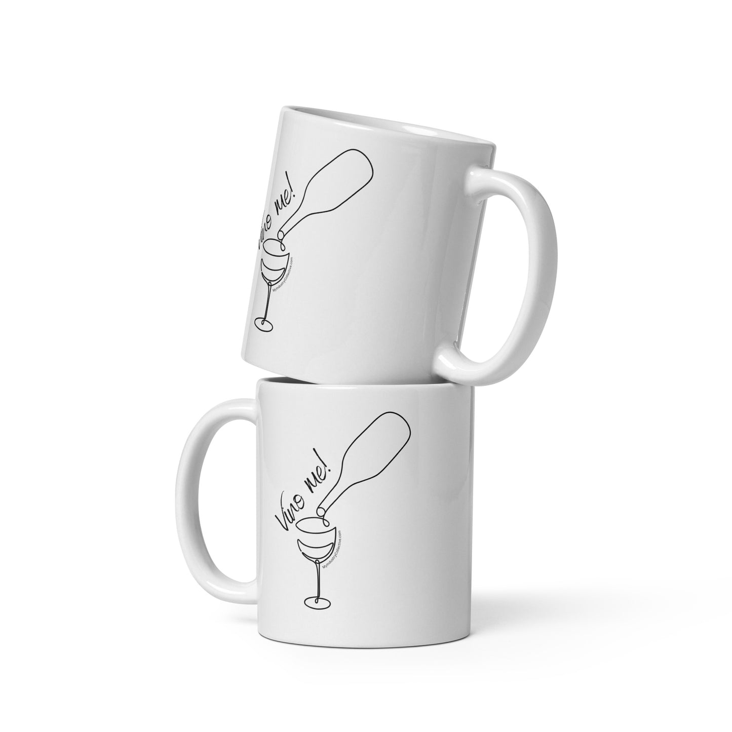 Vino Me White glossy mug